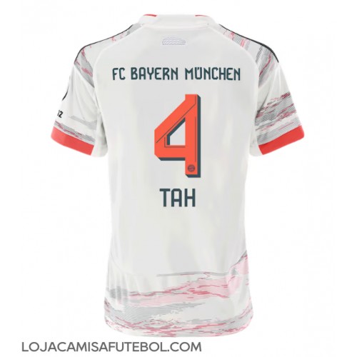 Camisa de Futebol Bayern Munich Jonathan Tah #4 Equipamento Secundário Mulheres 2025-26 Manga Curta